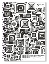 Blok BLACK & WHITE s boční plastovou spirálou A5, linka, 50 listů - Bloky a zápisníky do školy Blok BLACK & WHITE s boční plastovou spirálou A5, linka, 50 listů