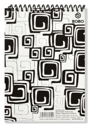 Blok BLACK & WHITE s horní plastovou spirálou A5, linka, 50 listů - Bloky a zápisníky do školy Blok BLACK & WHITE s horní plastovou spirálou A5, linka, 50 listů