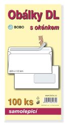 Obálky DL samolepicí s okénkem (bal. 100ks) Obálky DL samolepicí s okénkem (bal. 100ks)