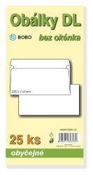 Obálky DL obyčejné (bal.25ks) - Obaly a obálky Obálky DL obyčejné (bal.25ks)