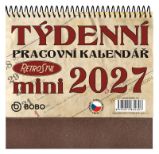 Pracovní kalendář 2027 MINI Retro - Kalendáře a diáře Pracovní kalendář 2027 MINI Retro