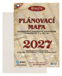 Plánovací roční mapa 2027 Retro
