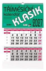 Nástěnný kalendář 2027 tříměsíční KLASIK - Nástěnné kalendáře Nástěnný kalendář 2027 tříměsíční KLASIK
