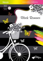 Třpytivé omalovánky - Black Romance - Omalovánky pro děti Třpytivé omalovánky - Black Romance