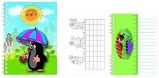 Krtek - Zápisník A6 s 3D aplikací a vazbou twin wire Krtek - Zápisník A6 s 3D aplikací a vazbou twin wire