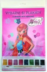 Winx Club - Plakátové omalovánky A3 - Pohádkové postavy omalovánky Winx Club - Plakátové omalovánky A3