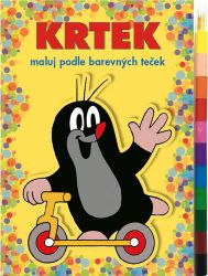 Krtek - Maluj podle barevných teček + maxi voskovky Krtek - Maluj podle barevných teček + maxi voskovky