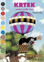 Krtek 2 - Maluj podle čísel - Omalovánky - Zdeněk Miler - Pohádkové postavy omalovánky Krtek 2 - Maluj podle čísel - Omalovánky