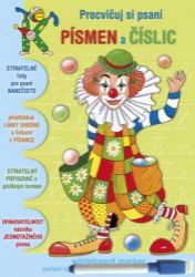 Klauni - Procvičuj si psaní písmen a číslic + popisovač - Zvýrazňovače a popisovače do školy Klauni - Procvičuj si psaní písmen a číslic + popisovač