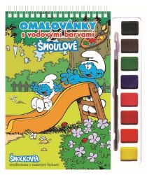 Šmoulové 2 - Omalovánky s vodovými barvami a štětcem