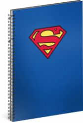 Blok - Superman/Blue, A4 linkovaný,spirálový - Bloky, zápisníky Spirálový blok Superman – Blue, linkovaný, A4