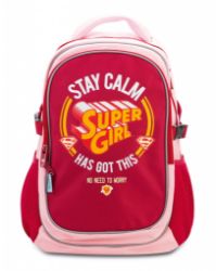 Batoh školní s pončem Supergirl Stay Calm - Školní do 4. třídy Supergirl/STAY CALM - Školní batoh s pončem