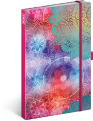 Notes Mandala, linkovaný, 13 × 21 cm - Bloky, zápisníky Notes Mandala, linkovaný, 13 × 21 cm