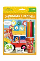 Omalovánky s razítkem CONCORDE - Auta - Dětská razítka Omalovánky s razítkem CONCORDE - Auta