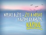 Plechová cedulka - Miluj a žij a žij a miluj každý okamžik naplno