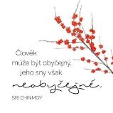 Korkový podtácek s citátem - Člověk může být obyčejný, jeho sny však neobyčejné - Sri Chinmoy - Home deco Korkový podtácek s citátem - Člověk může být obyčejný, jeho sny však neobyčejné