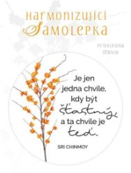 Harmonizující samolepka průhledná "Je jen jedna chvíle, kdy být šťastný a ta chvíle je teď - Sri Chinmoy - Dárky Harmonizující samolepka průhledná "Je jen jedna chvíle, kdy být šťastný a ta chvíle je teď" průměr 8,5 cm