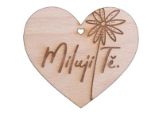 Dřevěné srdíčko "Miluji tě" - Sri Chinmoy - Home deco Dřevěné srdíčko "Miluji tě"
