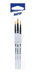 Štětec synthetic kulatý - set 3ks (6, 8, 10) - Štětce, pastelky, fixy Štětec MFP synthetic kulatý set 3ks 6,8,10