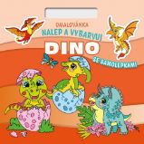 Omalovánka Čtverec - Nalepuj a vybarvuj! Dino - Omalovánky dinosaurů Omalovánka Čtverec Nalepuj a vybarvuj! Dino