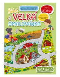 Fakt velká omalovánka Vesnice - Omalovánky zvířata Fakt velká omalovánka Vesnice