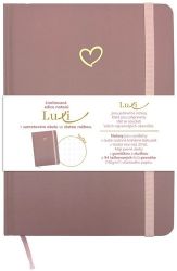 Notes Luxi tečky A5 lamino starorůžová Notes Luxi tečky A5 lamino starorůžová
