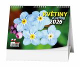 Květiny 2026 - stolní kalendář - Stolní kalendáře Květiny 2026 - stolní kalendář