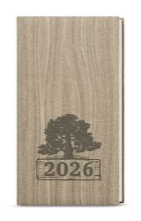 Týdenní diář 2026 Jakub Wood kapesní světle hnědá - Diáře podle dnů Týdenní diář 2026 Jakub Wood kapesní světle hnědá