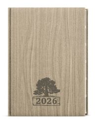 Týdenní diář 2026 Oskar Wood A5 světle hnědá - Diáře podle dnů Týdenní diář 2026 Oskar Wood A5 světle hnědá