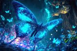 Dřevěné puzzle/Fluorescentní motýl A3 sv