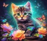 Dřevěné puzzle/Kotě A4 Dřevěné puzzle/Kotě A4
