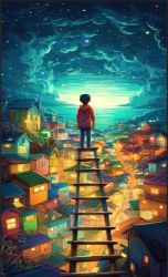 Dřevěné puzzle/Magické město A3 Dřevěné puzzle/Magické město A3