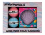 Kosmetická sada pro děti (2x šumivá bomba, hračka - sádrová mořská mušle) - Tipy na dárky Kosmetická sada pro děti (2x šumivá bomba, hračka - sádrová mořská mušle)