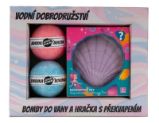 Kosmetická sada pro děti (2x šumivá bomba, hračka - sádrová mořská mušle) - Tipy na dárky Kosmetická sada pro děti (2x šumivá bomba, hračka - sádrová mořská mušle)