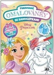 Princezny - Tvarované omalovánky se samolepkami - Omalovánky princezny Princezny - Tvarované omalovánky se samolepkami
