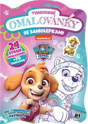 Tlapková patrola - Tvarované omalovánky se samolepkami