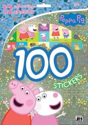 Prasátko Peppa - 100 samolepek s omalovánkovými listy - Omalovánky Peppa Pig Prasátko Peppa - 100 samolepek s omalovánkovými listy