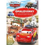 Auta - Omalovánky A4 se samolepkami