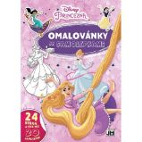 Princezny - Omalovánky A4 se samolepkami - Omalovánky princezny Princezny - Omalovánky A4 se samolepkami