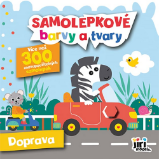 Doprava - Samolepkové barvy a tvary - Omalovánky auta Samolepkové barvy a tvary pro nejmenší - Doprava