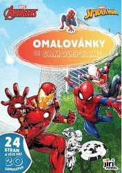 Marvel - Omalovánky A4 se samolepkami - Pohádkové postavy omalovánky Marvel - Omalovánky A4 se samolepkami