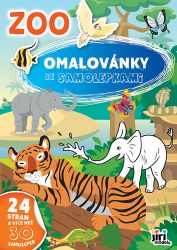 ZOO - Omalovánky A4 se samolepkami - Omalovánky zvířata Omalovánky A4 se samolepkami ZOO