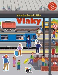 Samolepková knížka Vlaky - Omalovánky a samolepky pro děti Samolepková knížka Vlaky