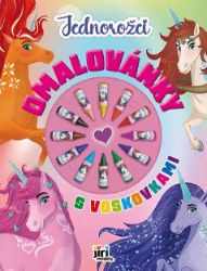 Jednorožci - Omalovánky s voskovkami - Omalovánky jednorožců Omalovánky s voskovkami Jednorožci