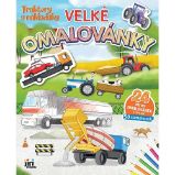 Traktory a náklaďáky - Velké omalovánky - Omalovánky auta Traktory a náklaďáky - Velké omalovánky