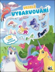 Jednorožci - Veselé vybarvování se super samolepkami - Omalovánky jednorožců Veselé vybarvování se super samolepkami Jednorožci