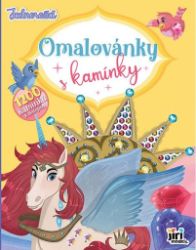 Jednorožci - Omalovánky s kamínky - Omalovánky jednorožců Omalovánky s kamínky Jednorožci