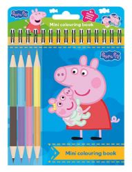 Prasátko Peppa - Mini omalovánky s pastelkami - Omalovánky Peppa Pig Mini omalovánky s pastelkami Prasátko Peppa