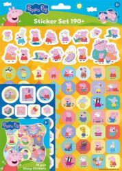 Prasátko Peppa - Samolepkový set 190+ - Samolepky pohádkových postav Samolepkový set 190+ Prasátko Peppa