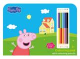 Kreslící set s pastelkami Prasátko Peppa